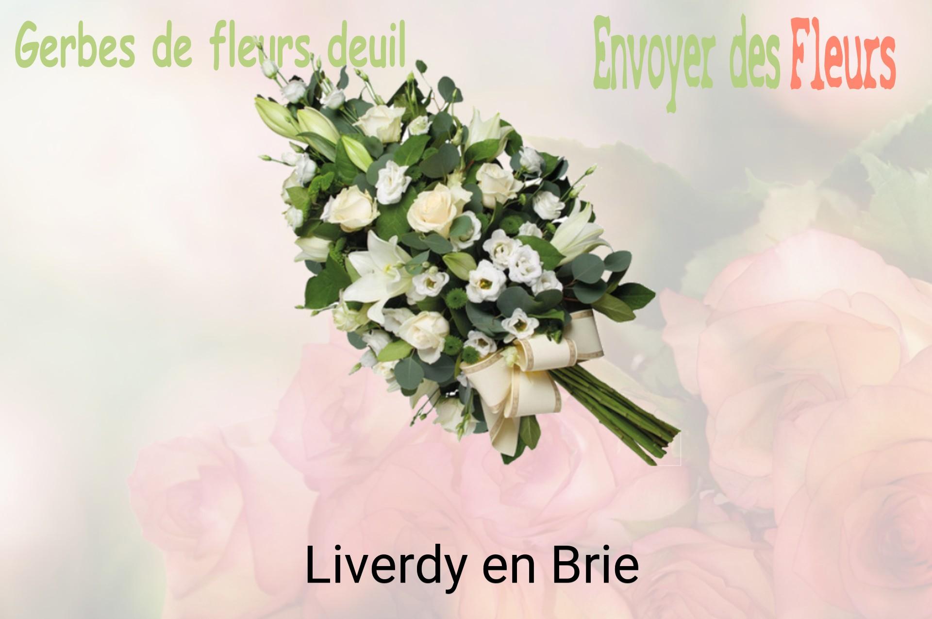 Gerbe de fleurs de deuil livrée à Liverdy-en-Brie